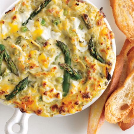 Spring Vegetable and Goat Cheese Dip