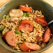 Smoked Sausage with Rice Pilaf