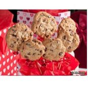 Long Stemmed Chocolate Chip Flower Cookies
