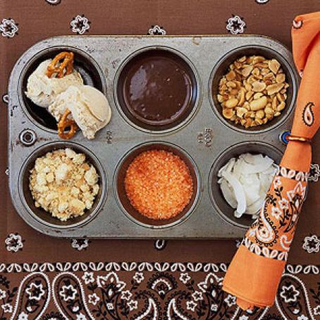 Mini Ice Cream Dippers w/Double-Dip Fondue