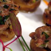 Stuffed mushroom caps