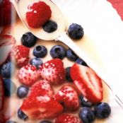 Frozen Berries with Hot White Chocolate