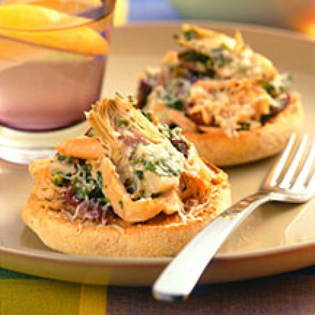 Open-Faced Tuna and Artichoke Melt - 7 points +