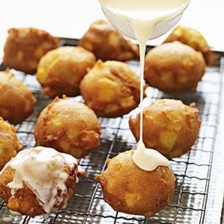 Apple Fritters with Calvados Glaze