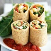 Egg and Vegetable Salad Wraps