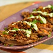 Bourbon Brown Sugar-Stuffed Sweet Potato Skins