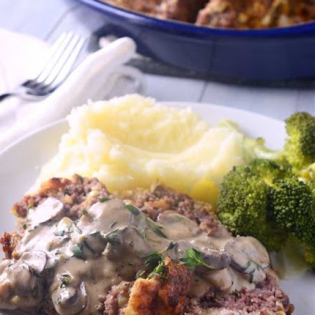 Meatloaf with Mushroom Gravy