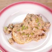 Corn Biscuits with Andouille Gravy