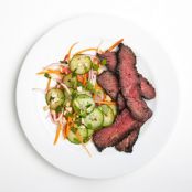 Grilled Hanger Steak with Cucumber Salad