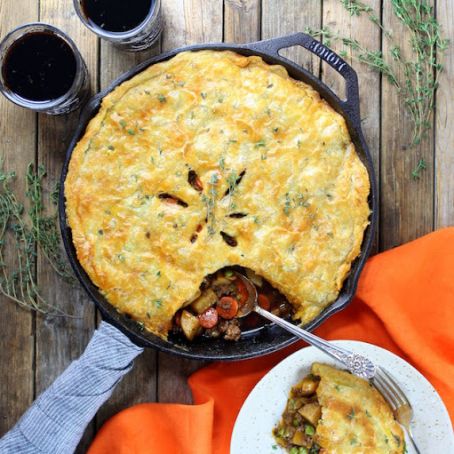 Cottage Beef Pot Pie with Potatoes and Parsnips