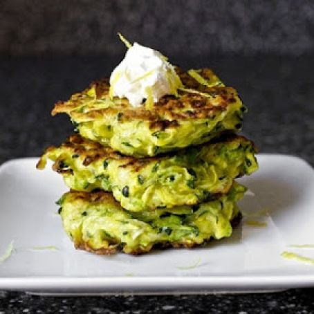 Zucchini Lemon Mint Fritters****