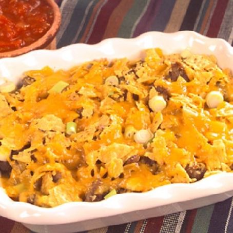Easy Breakfast Nacho Bake