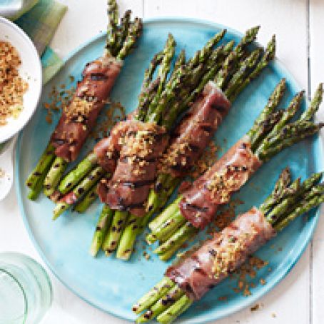 Prosciutto-Wrapped Asparagus with Lemony Bread Crumbs
