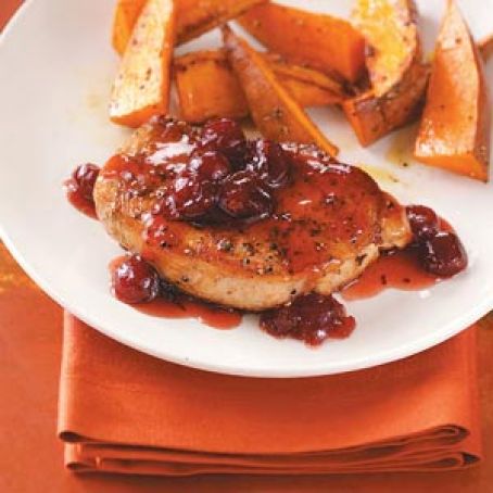 Cranberry-Maple Pork Chops Recipe