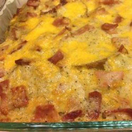 Cheesy Scalloped Potatoes with Ham