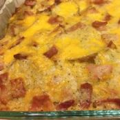 Cheesy Scalloped Potatoes with Ham
