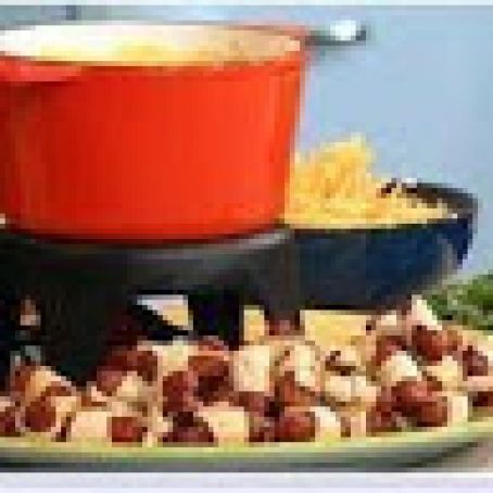 Chicks in a Blanket With Green Chile Queso