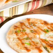 Scallion Cakes with Thai Peanut Sauce