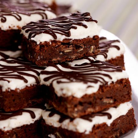Frosted Mint Chocolate Chip Brownies