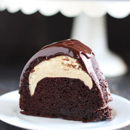 Cheesecake Filled Chocolate Bundt Cake