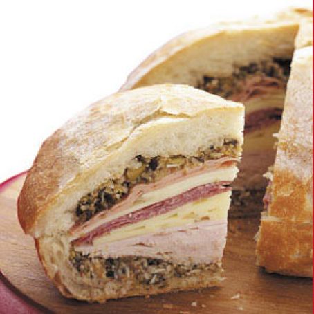 Italian muffuletta sandwich