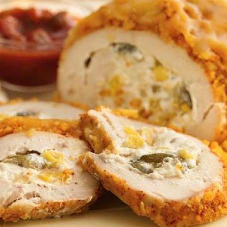 Chicken Rolls with Cheese and Pasta