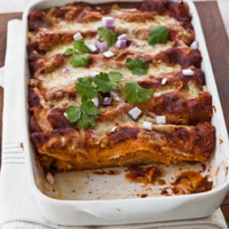 Red Chile-Chicken Enchiladas