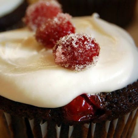 Guiness Gingerbread and Cranberry Cupcakes with Cream Cheese Frosting