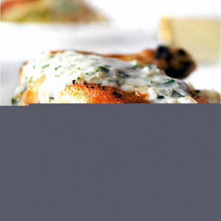 Asparagus-Stuffed Chicken with White Wine-Shallot Sauce