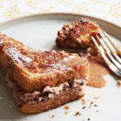 Cherry Cream French Toast with Agave–Almond Butter Drizzle