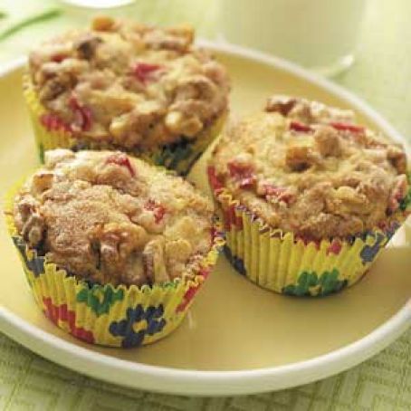 Rhubarb Cream Cheese Muffins