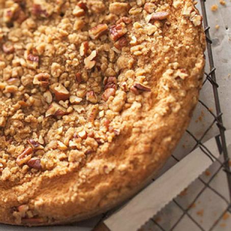 Pumpkin-Sour Cream Coffee Cake with Pecan Streusel