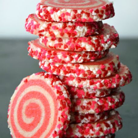 Pink Pinwheel Sugar Cookies