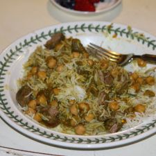 Lamb Curry with Indian Rice and Fruit Salad (slow cooker)