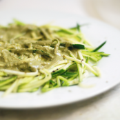 Zucchini 'Pasta' with Pesto Sauce