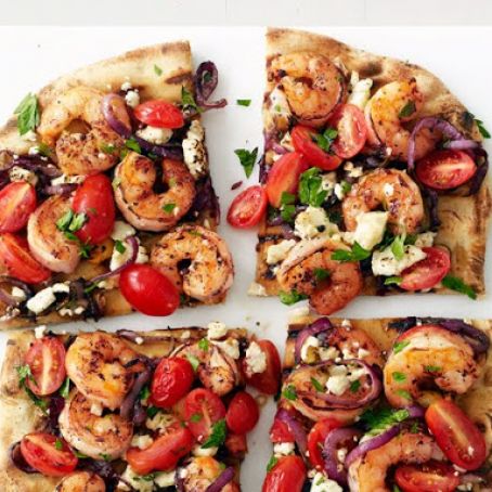 Grilled Shrimp Pizza