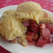 Easy Rhubarb Cobbler