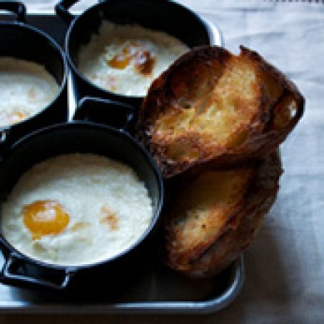 Farm Egg Baked in Celery Cream