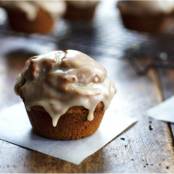 Healthy Maple Glazed Pumpkin Muffins