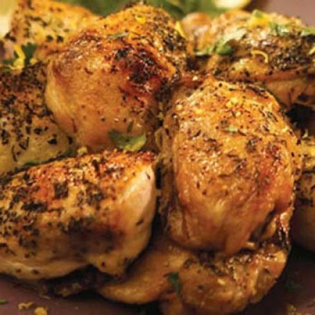 Crispy Lemon Roasted Chicken