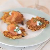 Potato Pancakes with Gravlax and Dill