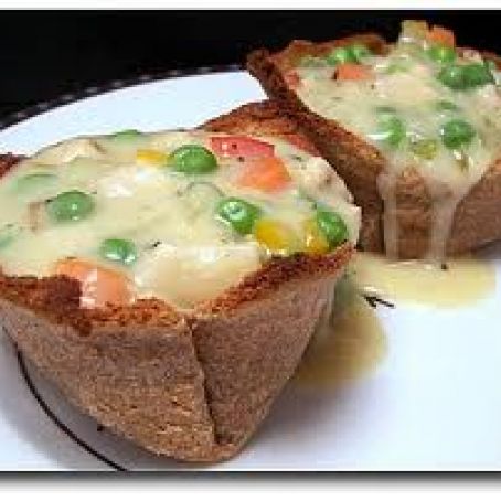 Chicken A La King In Toast Cups