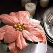 Orange Spice Cake  with White Chocolate Poinsettia Topper