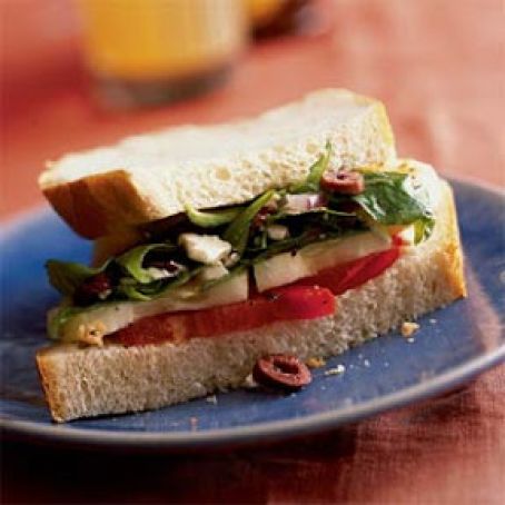 Greek Sandwich with Feta Vinaigrette