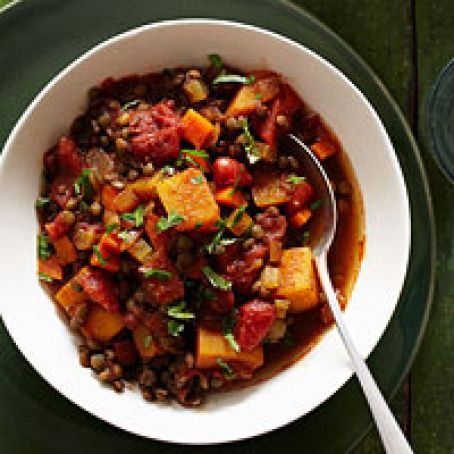 Squash and Lentil Stew