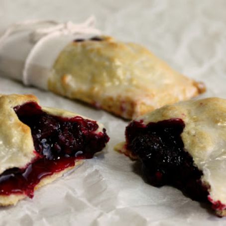 Olallieberry Iced Hand Pies (& Blitz Puff Pastry Dough)