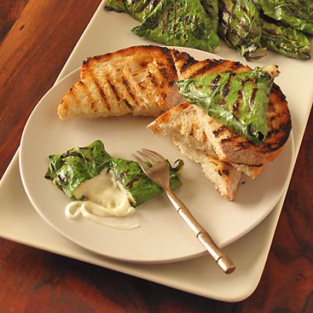 Chard Wrapped Grilled Mozzarella