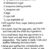 Waffle Batter