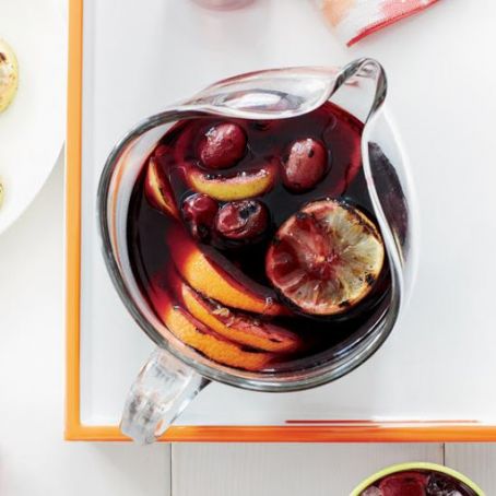 Grilled Citrus and Grape Sangria