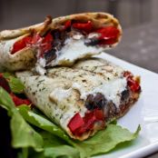 Grilled Portobello Mushroom, Roasted Red Pepper & Goat Cheese Wrap